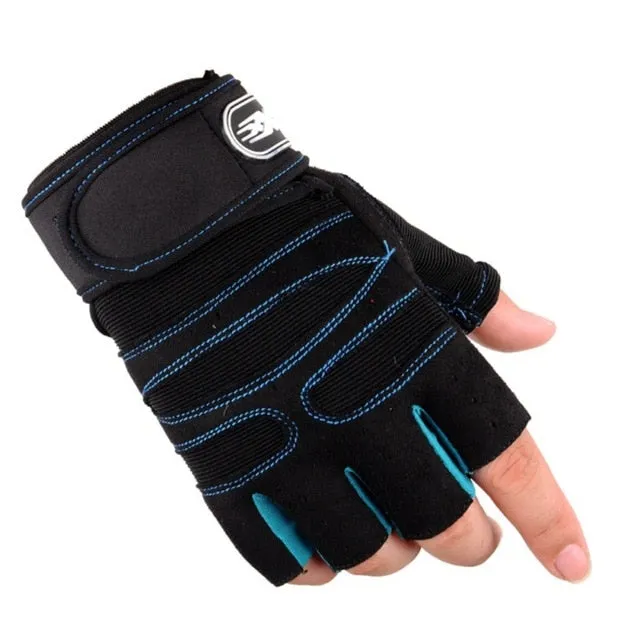 2017 Crossfit Sports Gloves Gym Body Building Dumbbells Exercise Training Wrist Fitness Weight Lifting Gloves Men Women