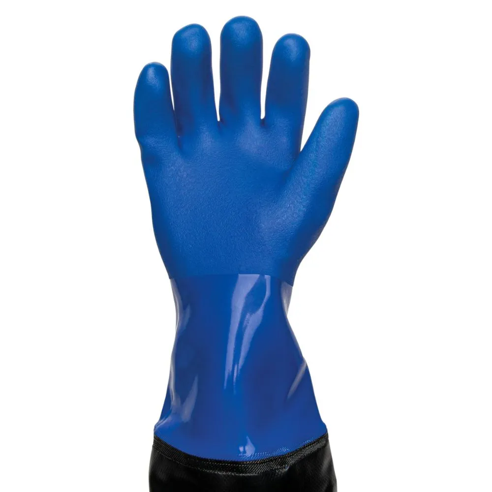212 Performance BSHRC-03-010 Heat and Liquid Resistant Elbow Length Protective Gloves, Large Blue;Black
