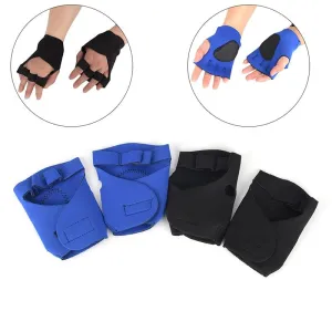 2Pcs/lot Unisex Anti Skid Weight Lifting Training Gloves Dumbbell Grips Pads Gym bench Press Fitness Sports Hand Palm Protector