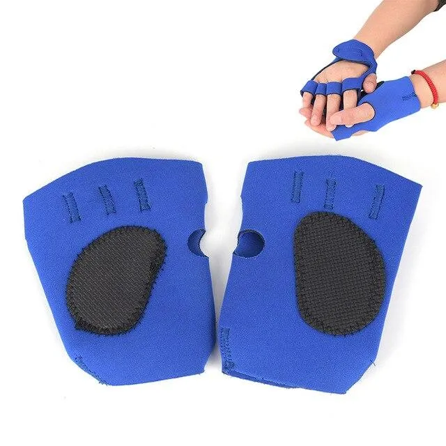 2Pcs/lot Unisex Anti Skid Weight Lifting Training Gloves Dumbbell Grips Pads Gym bench Press Fitness Sports Hand Palm Protector