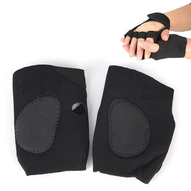 2Pcs/lot Unisex Anti Skid Weight Lifting Training Gloves Dumbbell Grips Pads Gym bench Press Fitness Sports Hand Palm Protector