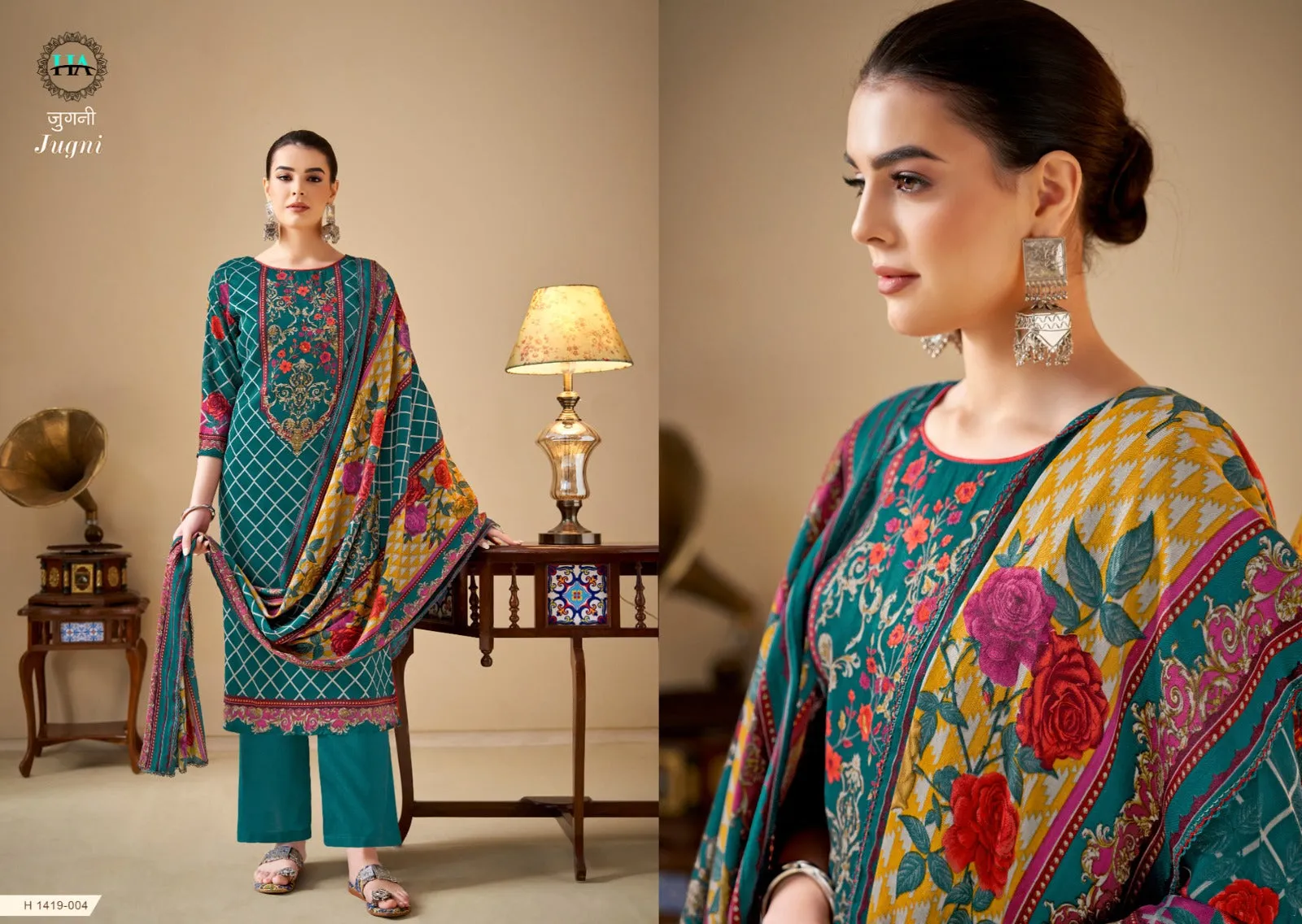 Alok Suits Jugni Pure Hand Weave Jeqaurd Embroidery Wholesale Salwar Kameez