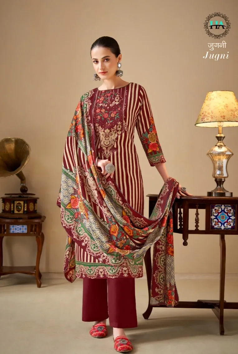 Alok Suits Jugni Pure Hand Weave Jeqaurd Embroidery Wholesale Salwar Kameez