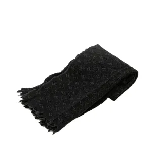 Black Louis Vuitton Monogram Classic Wool Scarf Scarves