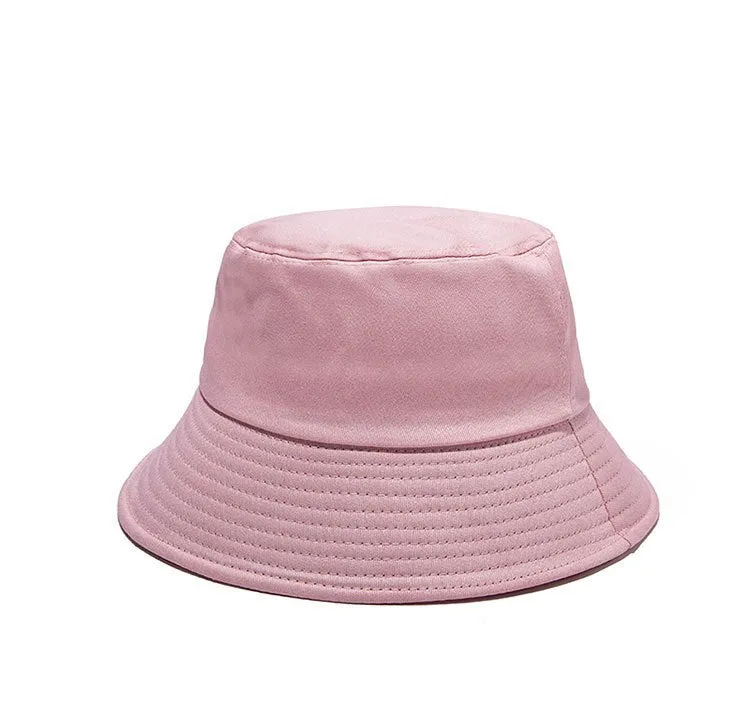 Black White Solid Bucket Hat Unisex Bob Caps Hip Hop Gorros Men women Summer Panama Cap Beach Sun Fishing boonie Hat