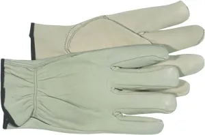 Boss 4068M Gloves, M, Keystone Thumb, Open, Shirred Elastic Back Cuff, Leather, Natural :PR: QUANTITY: 1