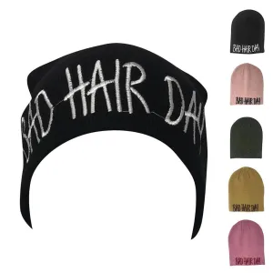 Casaba Warm Winter Beanies Bad Hair Day Embroidery Toboggan Caps Hats Men Women