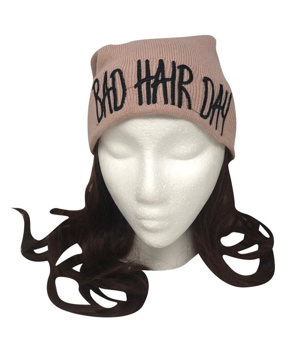 Casaba Warm Winter Beanies Bad Hair Day Embroidery Toboggan Caps Hats Men Women