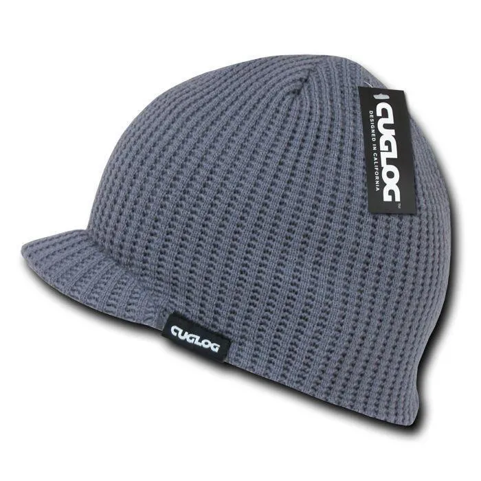 Cuglog Beanies Mckinley Waffle Knit Visor Caps Ski Snowboard Warm