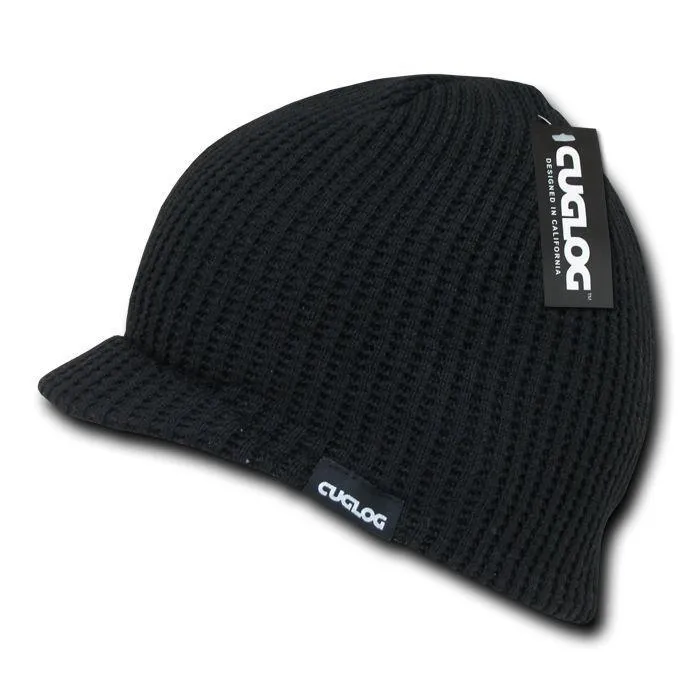 Cuglog Beanies Mckinley Waffle Knit Visor Caps Ski Snowboard Warm