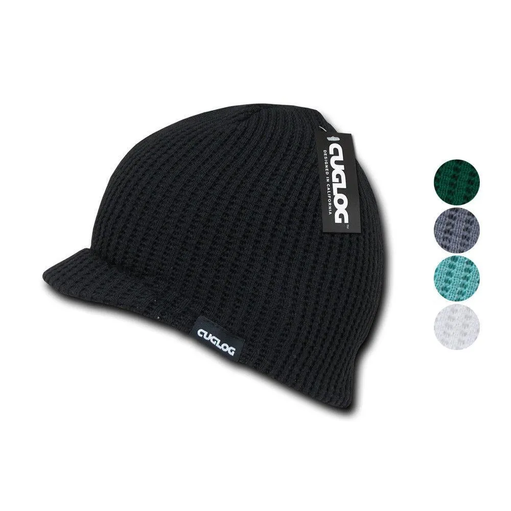 Cuglog Beanies Mckinley Waffle Knit Visor Caps Ski Snowboard Warm