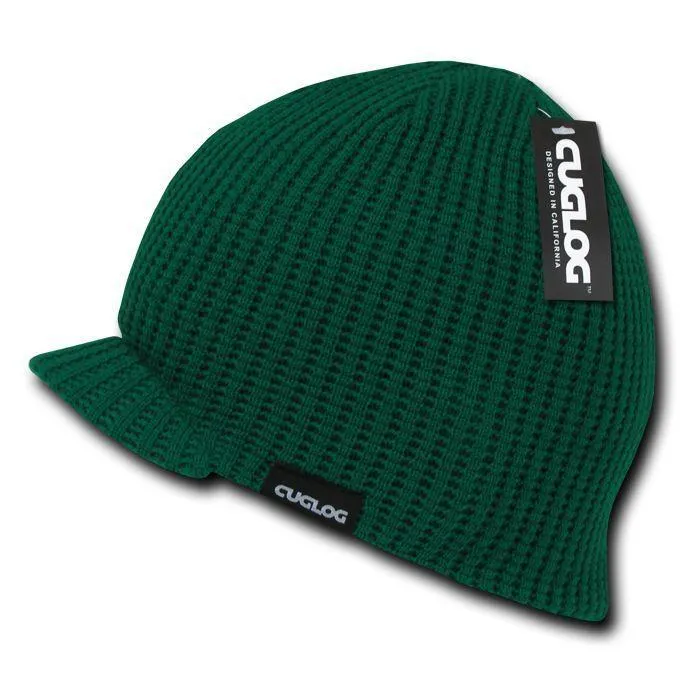 Cuglog Beanies Mckinley Waffle Knit Visor Caps Ski Snowboard Warm