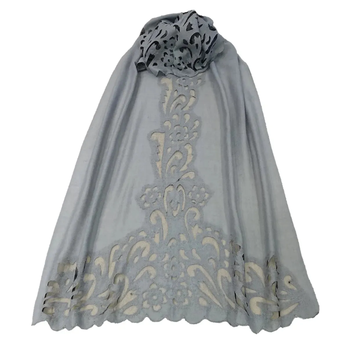 Cut-Out Design Pashmina Cashmere Stole