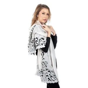 Cut-Out Design Pashmina Cashmere Stole