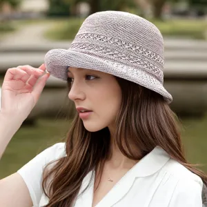 Elegant Thin Classic Versatile Breathable Casual Solid Color Checkered Hat