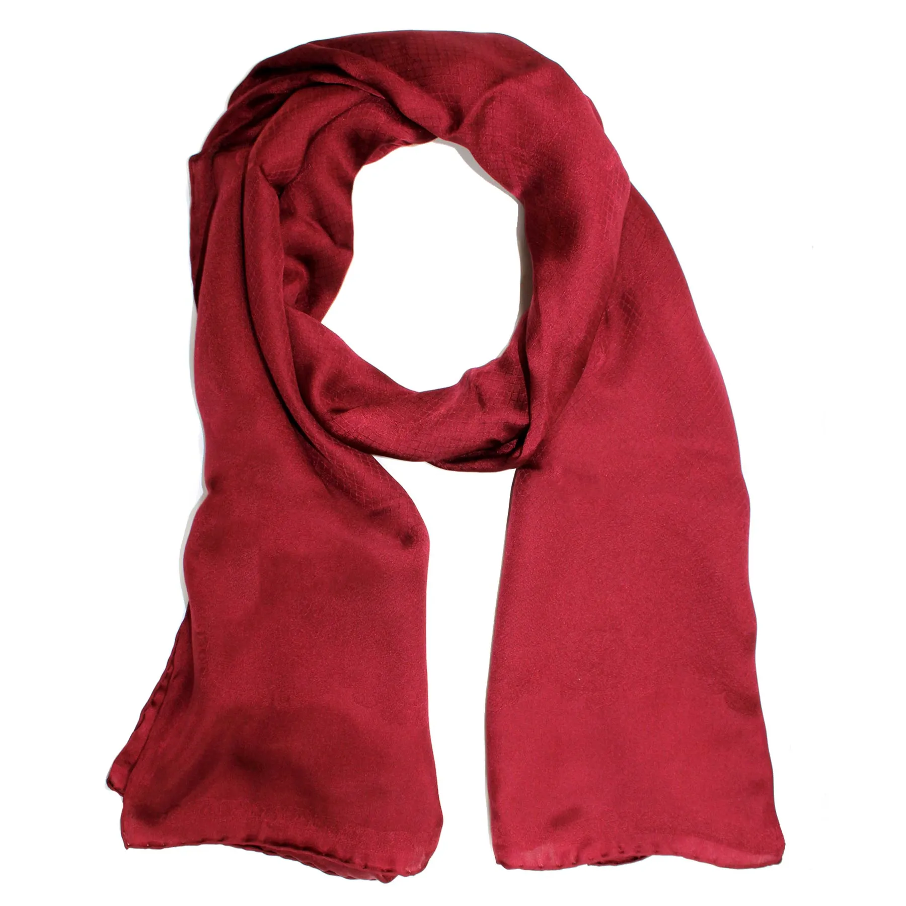 Elie Saab Scarf Maroon Tonal Design - Silk Shawl FINAL SALE