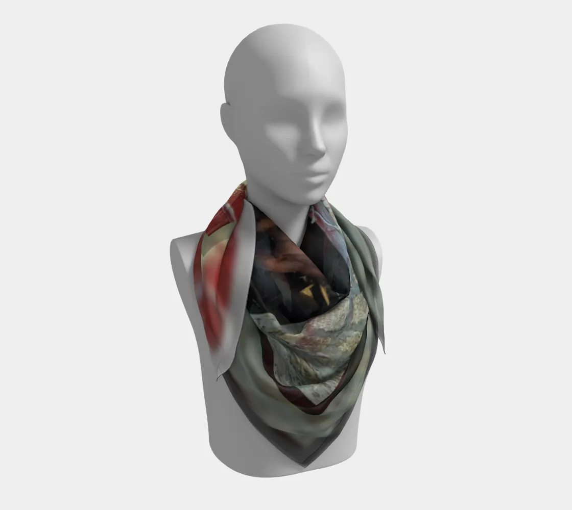 Horse in Red Barn by JVH Scarf