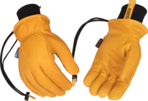 Kinco 9084KWP HydroFlector Wanoga Lined Water-Resistant Premium Grain Buffalo Ski Glove with Knit Wrist (One Dozen)