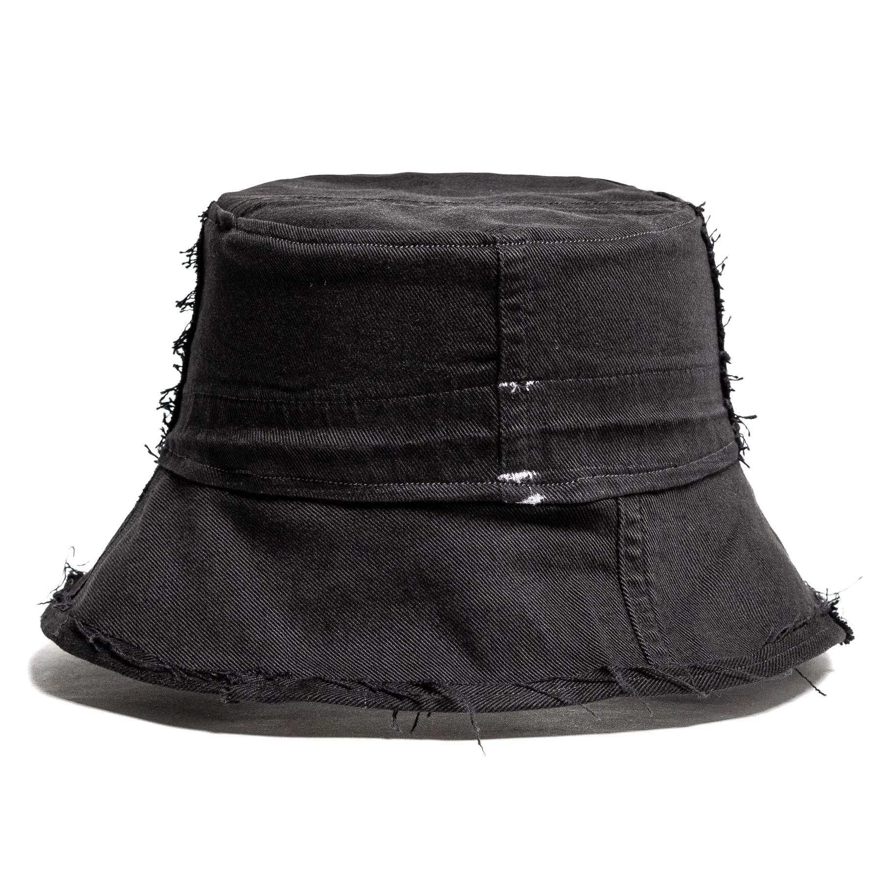 Mursaki Denim Raw Edge Bucket Hat - Onyx(Black)