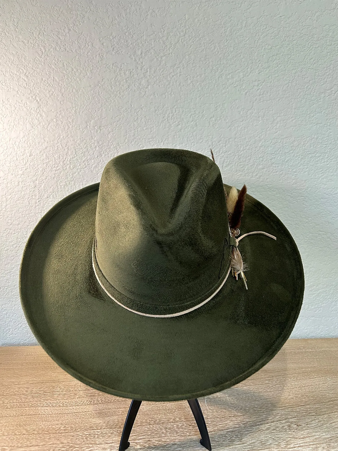 Olive Green Mountain Fedora Hat