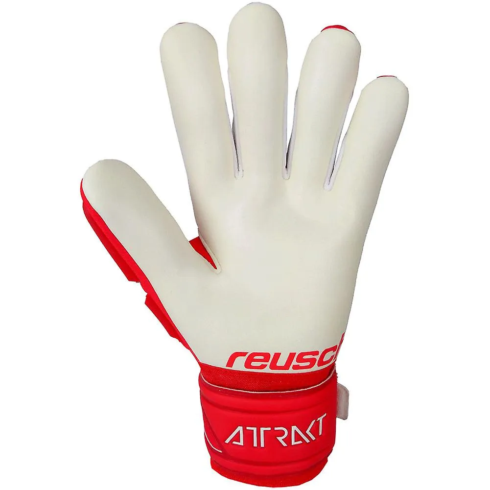Reusch Attrakt Grip Finger Support GK Gloves - Red/White