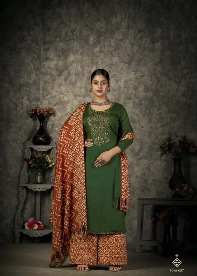 Romani Patiala Dreams Pashmina Dress Material (449x10)