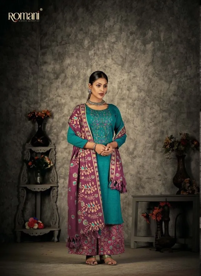 Romani Patiala Dreams Pashmina Dress Material (449x10)