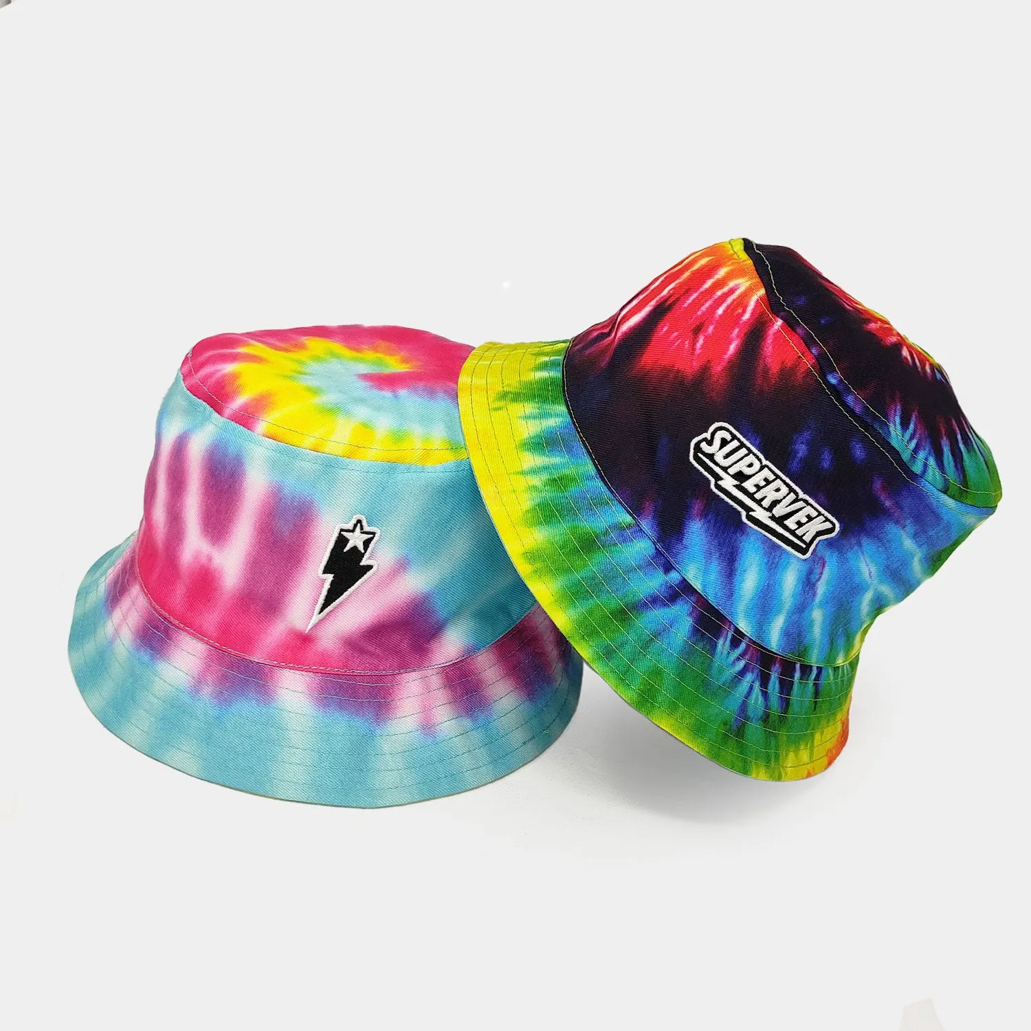 Tie Dye Reversible Bucket Hat Retro Pastel