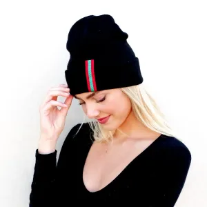 Varsity Striped Knit Beanie