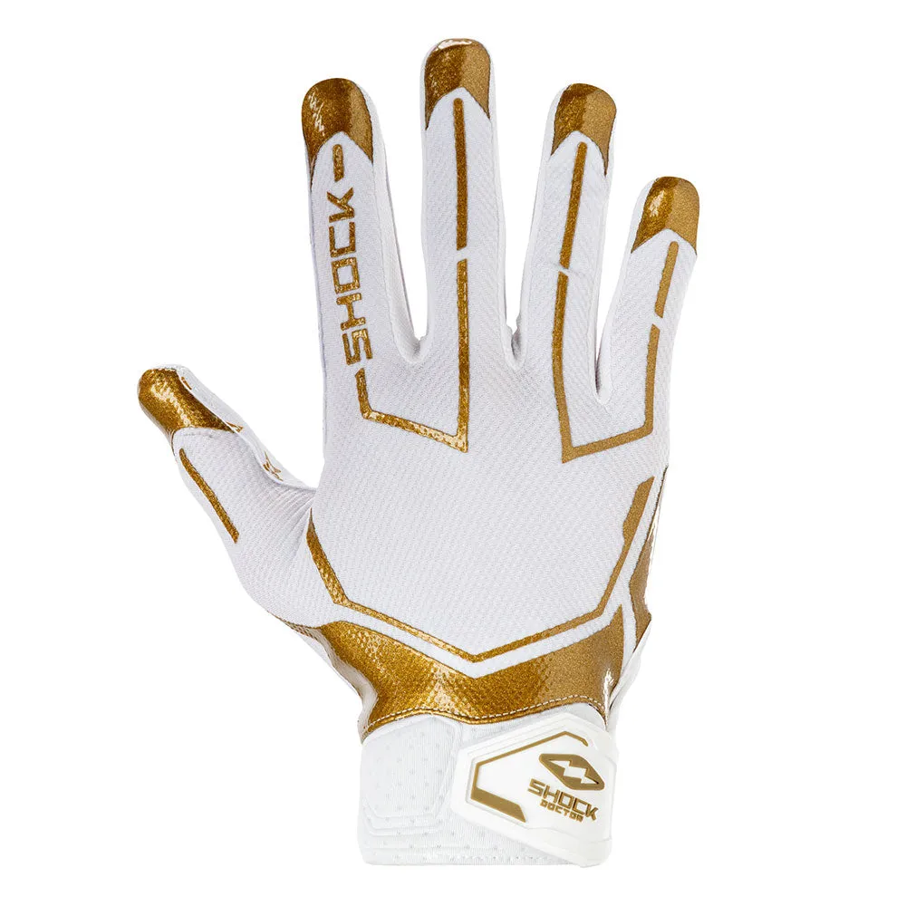 White/Gold Lux Showtime Receiver Gloves