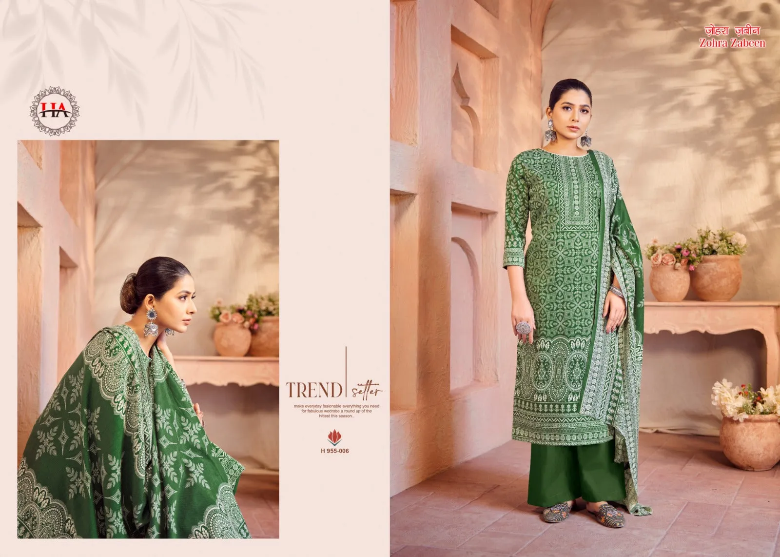 Zohra Zabeen Pure Pashmina Spun Digital Print Suit (395x08)