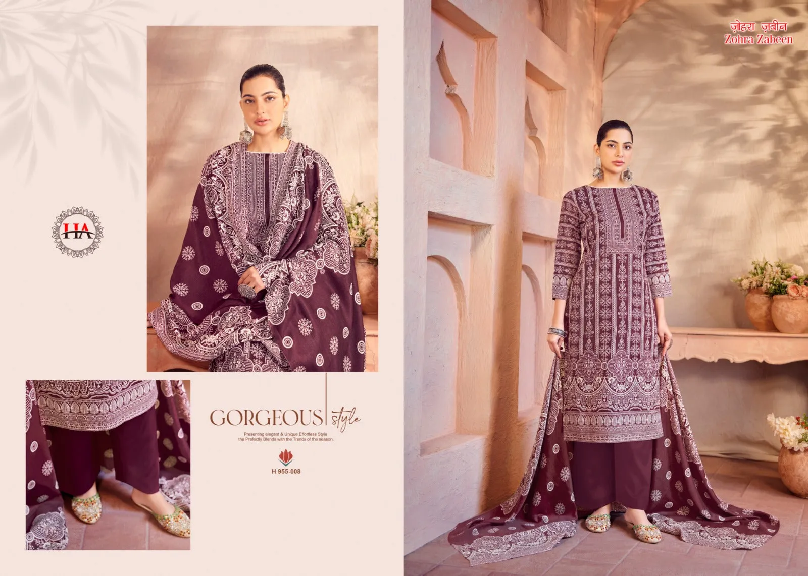 Zohra Zabeen Pure Pashmina Spun Digital Print Suit (395x08)